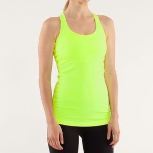 Ivivva lululemon tank top size small yellow neon